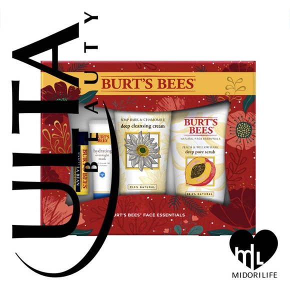 BURT'S BEES Face Essentials 4-piece Holiday Set - Picture 1 of 9